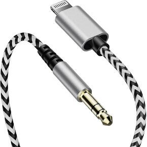 Headphone Aux Adapter Cord 6.6ft for Apple Certified Lightning to 3.5 mm Jack Car Aux Stereo Audio Cable Compatible with iPhone 14/13/13 Pro/13 Pro Max/12/12 Pro/12 Pro Max/11/11 Pro/X/XR/XS/SE