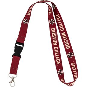 Desert Cactus Boston College Car Keys ID Badge Holder Lanyard Keychain Detachable Breakaway Snap Buckle (Red)