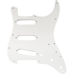 Musiclily Ultra 11 Holes Anodized Aluminum SSS Strat Pickguard ST Guitar Pickguard for American/Mexican Fender Standard Strat Style Electric Guitar, Black