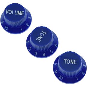 KAISH Set of 3 Aged White ST Strat Style Guitar Knob Volume Tone Knobs