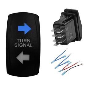 Blue Led Turn Signal Rocker Switch 7Pin ON-Off-ON DPDT Toggle Switch for The ARB/Carling/NARVA 4x4 UTV ATV RZR SXS 12V 20A