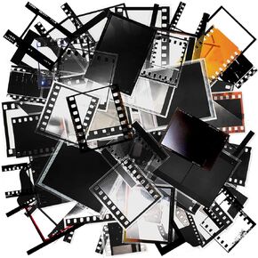 5 Packs Retro Camera Film Sticker Decorative Filmstrip Scrapbook Sticker Photo Frame Sticker for Cinema Decoration Film Festival Poster DIY Photo Album Scrapbooking Diary Arts and Crafts (Memories)