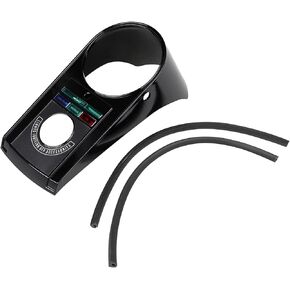 Black Motorcycle Dash Speedometer Housing Panel Fuel Tank Cover for Harley Softail Fat Boy Wide Glide Electra Glide FLH FL FXWG FLST