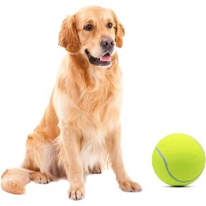 Magicorange 1 Pack 5 inch Oversize Giant Tennis Ball Dog Tennis Ball Large Pet Chew Toy for Outdoor/Indoor Sports Dog Ball Gift with Needle (Pink, 5inch)