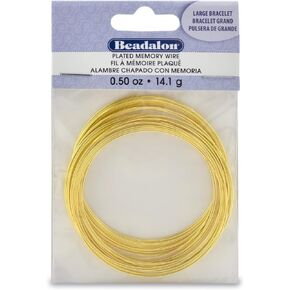 Beadalon Remembrance Stainless Steel Memory Wire, Round, Necklace, XLarge, Bright, 8 oz, Approx. 248 coils