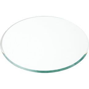 Plymor 5" Round, 3mm Thick Beveled Clear Glass Circle