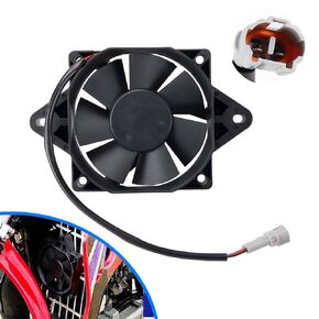 Square Radiator Fan 12V DC Motorcycle Electric Cooling Fan Replacement for 4 Stroke 200cc 250cc Engine Water Cooled Motocross ATV UTV Quad Dune Buggy Go Kart Pit Dirt Bike Black