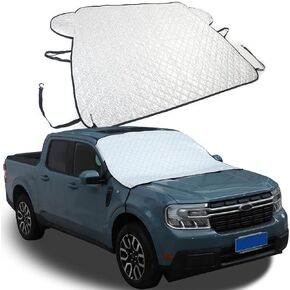Car Windshield Snow Cover Compatible for Toyota Tundra 2022 2023, for 4 Layers Protection, Frost Ice Removal Sun Shade for Winter Protection, Extra Large and Thick Windshield Ice Cover Fits for Trucks