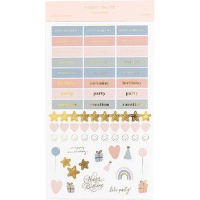 Sugar Paper Planner Stickers, 5 Sheets, 350 Stickers, Calendar Labels