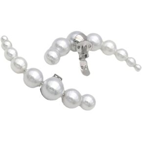 GALPADA 1 Pair Decor Pearl Shoe Clips for Women Shoes Shoe Accessories Pearl Shoe Clips for Heels Shoe Jewelry Clips Pearl Shoe Clips for Pumps Applique Miss High Heel Metal White