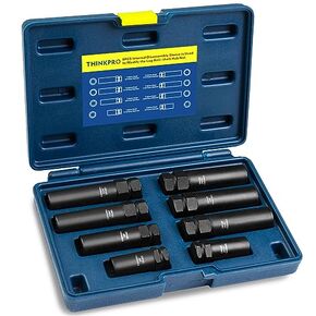 6 Spline & 7 Spline Lug Nut Key Set, 2 Piece Spline Lug Nut Socket Set Easily Removing Spline and Hex Style Wheel Lug Nuts for 6, 7 Spline Lug nut Key, Cr-Mo Steel (2-Piece)