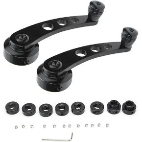 for yj Window Crank Window Crank Handle Kit,3in Black CNC Aluminum Alloy Window Winder Crank Fits for Chevy