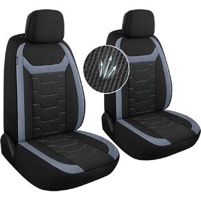 Breathable Car Seat Covers 2 Front Set, 3D Air-Mesh Seat Covers for Cars, Airbag Compatible Car Interior Covers Universal for Most Cars Sedan Truck SUV(Black/Blue)