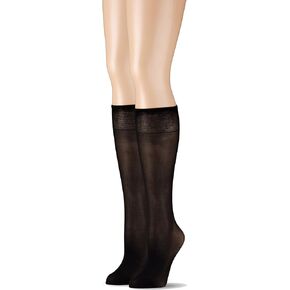 Women's Plus Size Queen Ultra Soft Microfiber Knee High Stockings 2-Pack