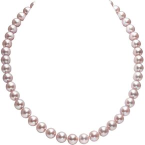 The Pearl Source 14K Gold 7-8mm AAAA Quality Pink Freshwater Cultured Pearl Necklace for Women in 20" Matinee Length