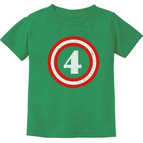 Captain 4th Birthday Shirt Boy Girl 4 Year Old Gifts Toddler Kids T-Shirt