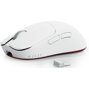 Ajazz AJ099 Superlight Wireless Gaming Mouse, Ergonomic 54g Ultra Lightweight 2.4Ghz/Wired Computer Mouse, PAW3311 12000 DPI Optical Sensor, 200Hrs Battery Programmable Buttons for Win/MAC PC Gamers