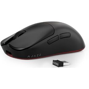 ماوس ألعاب لاسلكي Ajazz AJ099 Superlight، مريح 54 جرام خفيف الوزن للغاية 2.4 جيجا هرتز/ماوس كمبيوتر سلكي، PAW3311 مستشعر بصري 12000 نقطة في البوصة، أزرار قابلة للبرمجة ببطارية 200 ساعة للاعبين PC Win/MAC
