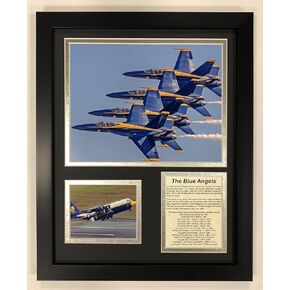 Legends Never Die US Navy Blue Angels Framed Double Matted Photos, 12" x 15", (14006U)
