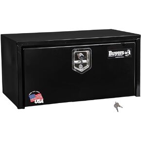 Buyers Products - 1703304 Underbody Truck Box with Built-in Shelf, Black Steel, 14x16x30 Inch