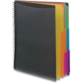 1InTheOffice Presentation Book with Clear Sleeve, Presentation Book Letter Size, Binder with Sleeves, 24-Pocket Bound, 8 1/2" x 11" (Black)
