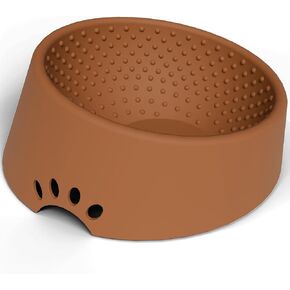 Pet Dog Food Bowl 10° Slanted ，Silicone Material， Easy to Clean Non-Skid & Non-Spill Easier to Reach Food L/2.5 Cups Blue