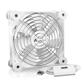 120mm USB Computer Fan Black, 120mm Fan, Silent Fan for Receiver DVR Playstation Xbox Computer Cabinet Cooling, Single