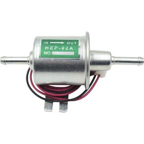 12V Universal Electric Fuel Pump Low Pressure 4~7 PSI Inline Diesel Gas Compatible with All 12V Cars Trucks Boats Carburetor Lawnmower and Generators HEP-02A ATV