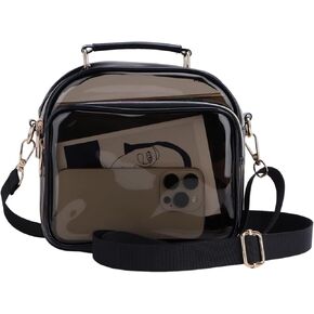 Women Clear Purses Stadium Approved Cute Clear Crossbody Bag with Adjustable Strap for Concert Sports Work