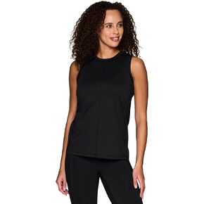 RBX Active Women's Micro Mesh Workout Tank, Sporty Seamed Quick Drying Crewneck Sleeveless Gym Shirt for Women