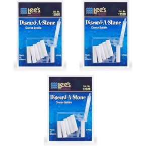 Lee's Aquarium 18 Pack of Discard-A-Stone Plastic Air Diffusers, Coarse Bubble18