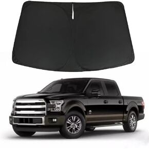 D-Lumina Windshield Sunshade Compatible with 2021 2022 2023 2024 Ford F150 F-150 (Lariat, King Ranch, Platinum, XL XLT Limited Raptor) - Foldable Front Window Sun Shade Shield Protector