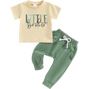 Baby Boy Matching Outfits Big Brother/Little Brother T-shirt+Pants Summer Short Sleeve Matching Clothes