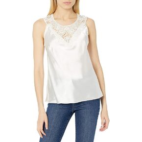 Women's Charmeuse Camisole with Medallion Lace