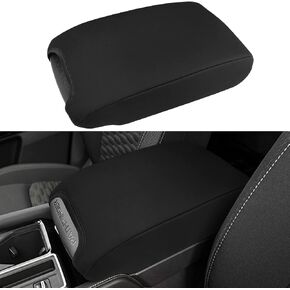 INTGET Center Console Cover for 2022 2023 2024 Nissan Pathfinder Accessories Interior Leather Middle Console Lid Protector Replacement for Pathfinder Console Cover (Black Leather with Black Stitches)