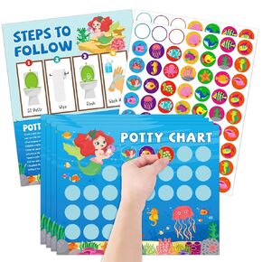FaCraft Potty Training Chart Unicorn Potty Training Sticker Chart Potty Chart with Unicorn Stickers for Kids Potty Training Reward for Toddler Girls Boys Kids Chore Chart for Potty Training
