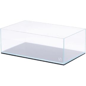 Ultum Nature Systems Ultra Clear Rimless Aquarium - Low Iron Glass Fish Tank with 45° Mitered Edges, 5mm-12mm Thick, Leveling Mat Included (5S, Shallow, 2 Gallon)