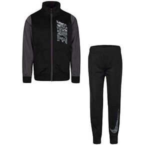 Nike Baby Boys' 2-Piece Tracksuit Pants Set (US, Numeric, 5, Black(66e274-023)/White)