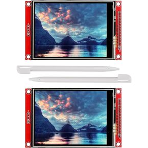 2pcs 2.8" SPI TFT LCD Display Touch Panel ILI9341 240x320 TFT LCD Touch Screen Shield 5V/3.3V STM32 Display Module SPI Serial with Touch Pen
