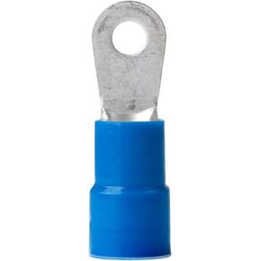 Ancor 210246 Marine Grade Electrical Nylon Insulated Double Crip Funnel Entry Ring Terminals with Insulation Grip (6-Gauge, Size 3/8 Screw, 25-Pack)