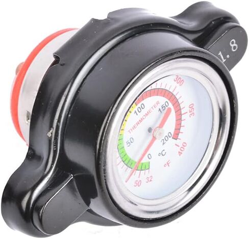 Pressure Radiator Cap with Temperature Gauge Compatible with Honda, Kawasaki, Suzuki, Yamaha, Polaris Ranger, Husqvarna Dirt Bike, KTM, More Motorcycle ATV Models-1.8 Bar, 25.6psi in Saudi Arabia