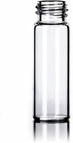 144 PCS, 15mm X 45mm [1 Dram, 4ml] Clear Glass Vials with Plastic Cone Liner Cap in Saudi Arabia