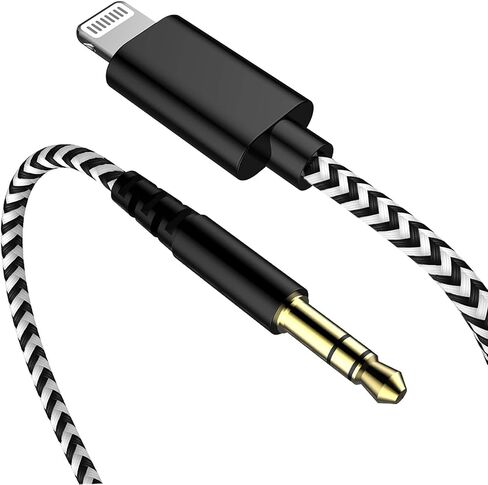 Headphone Aux Adapter Cord 6.6ft for Apple Certified Lightning to 3.5 mm Jack Car Aux Stereo Audio Cable Compatible with iPhone 14/13/13 Pro/13 Pro Max/12/12 Pro/12 Pro Max/11/11 Pro/X/XR/XS/SE in Saudi Arabia