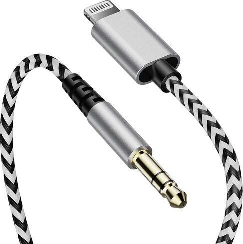 Headphone Aux Adapter Cord 6.6ft for Apple Certified Lightning to 3.5 mm Jack Car Aux Stereo Audio Cable Compatible with iPhone 14/13/13 Pro/13 Pro Max/12/12 Pro/12 Pro Max/11/11 Pro/X/XR/XS/SE in Saudi Arabia