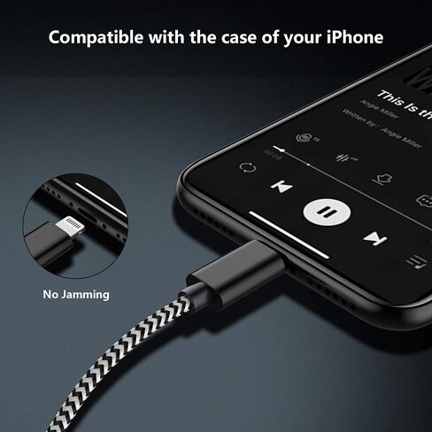 Headphone Aux Adapter Cord 6.6ft for Apple Certified Lightning to 3.5 mm Jack Car Aux Stereo Audio Cable Compatible with iPhone 14/13/13 Pro/13 Pro Max/12/12 Pro/12 Pro Max/11/11 Pro/X/XR/XS/SE in Saudi Arabia