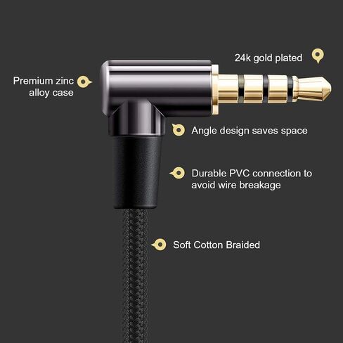 CableCreation 3.5mm Aux Cord 3FT/0.9m, 3.5MM Auxiliary HiFi Stereo Cable in Saudi Arabia