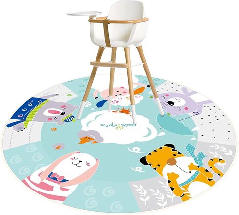 سجادة سبلات كبيرة تحت الكرسي العالي 51 بوصة، سجادة مقاومة للماء وغير قابلة للانزلاق للفنون/الحرف اليدوية/وقت اللعب على الأرض أو الطاولة، قابلة لإعادة الاستخدام، واقي أرضية سجادة تناول الطعام، خفيفة الوزن/قابلة للغسل/قابلة للحمل in Kuwait