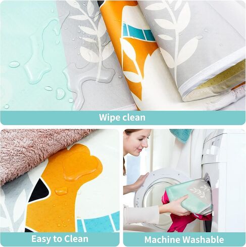 سجادة سبلات كبيرة تحت الكرسي العالي 51 بوصة، سجادة مقاومة للماء وغير قابلة للانزلاق للفنون/الحرف اليدوية/وقت اللعب على الأرض أو الطاولة، قابلة لإعادة الاستخدام، واقي أرضية سجادة تناول الطعام، خفيفة الوزن/قابلة للغسل/قابلة للحمل in Kuwait