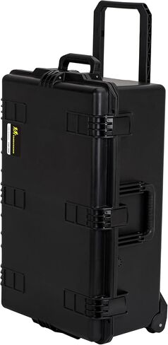 Impact Rolling Hard Case With Customizable Foam, Waterproof & Dustproof 31.3 x 20.3 x 12.2 Inches Protective Camera Case With Handle, Tool Box (Black) in Saudi Arabia