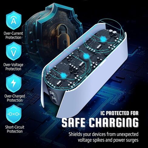 TNP Dual Charging Station for PS5 Controller - Wireless Charging Dock for PS5 Controller with LED Indicator - Fast Charger Stand for Playstation 5 Dualsense Controller with Type-C USB Cable in Saudi Arabia